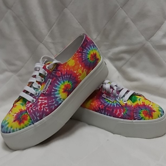 Superga Shoes - Superga Tie Dye platform canvas sneaker Size 8